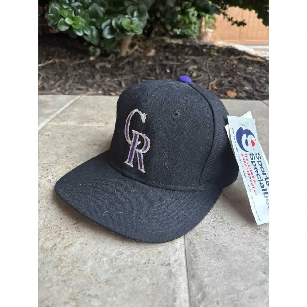 Vintage Colorado Rockies Fitted Hat Cap Sz 7 3/8 Sports Specialties 90s⭐️NWT New